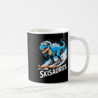 Ski Dinosaur Winter Sport Skier Dino Funny Skiing  Coffee Mug