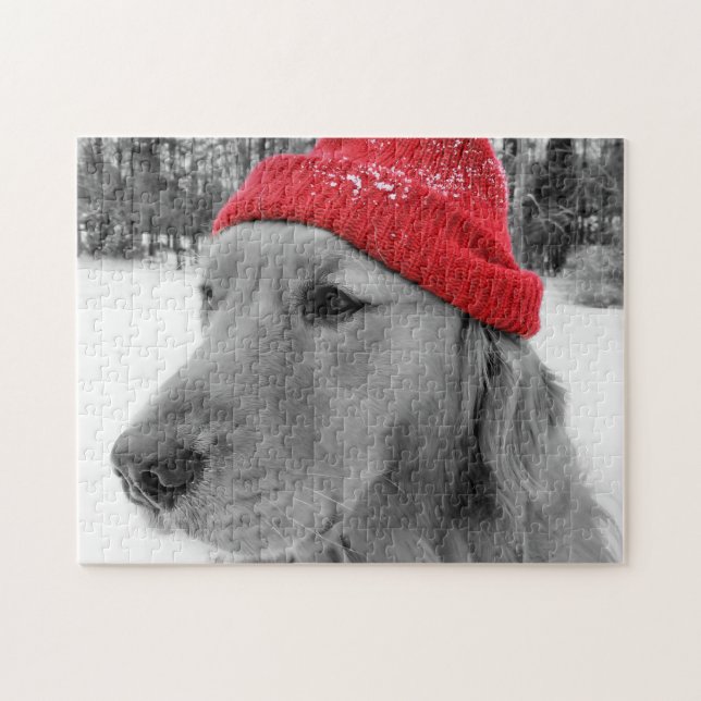 Ski Dog Golden Retriever Jigsaw Puzzle (Horizontal)