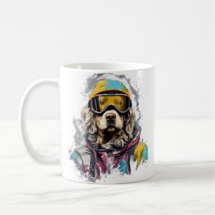 Ski Dog in Ski Googles  6 Coffee Mug