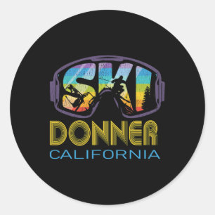 Ski Donner California Skiing Vacation Classic Round Sticker