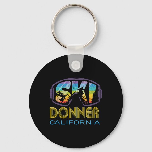 Ski Donner California Skiing Vacation  Key Ring (Front)
