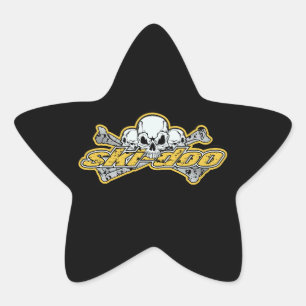 Ski-doo self-adhesive star sticker