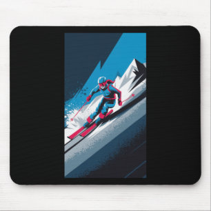 Ski Downhill Ski Snow Skiing Mouse Pad