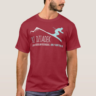 Ski Dziadek Funny Cute Winter Skiing Gift T-Shirt