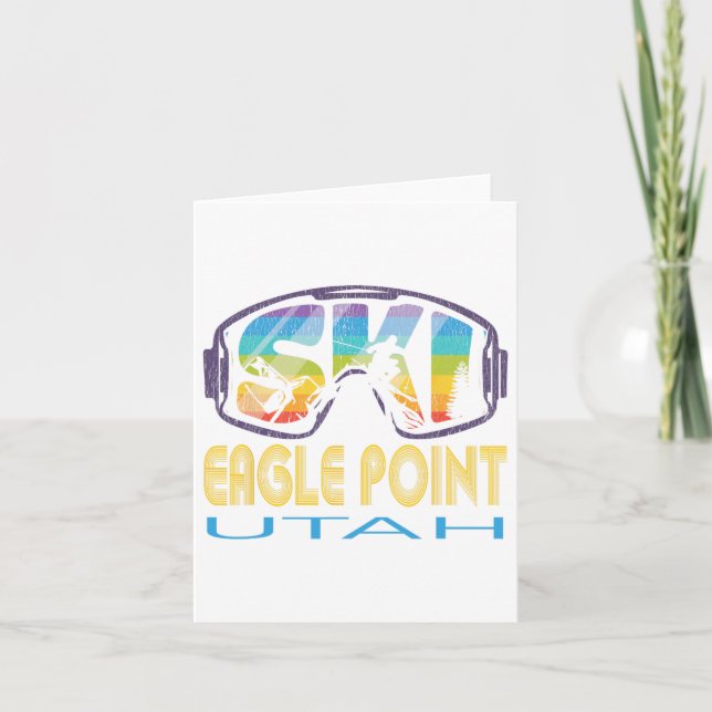 Ski Eagle Point Utah Skiing Vacation  Card (Front)