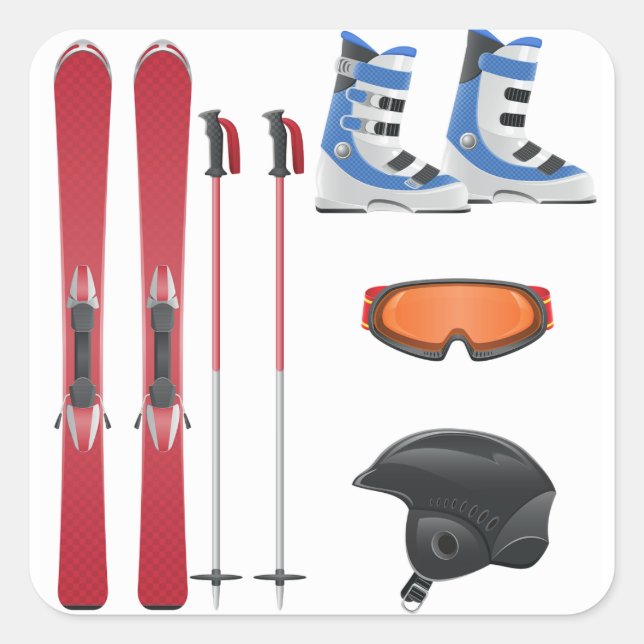 Ski Equipment Stickers (Front)