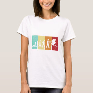 Ski Evolution - Skiing Lovers Mountains Retro Ski T-Shirt