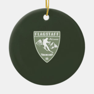 Ski Flagstaff Arizona Ceramic Ornament