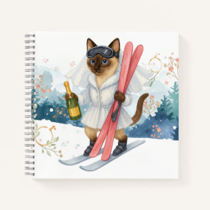 Ski for Bachelorette Party Siamese cat lovers Notebook