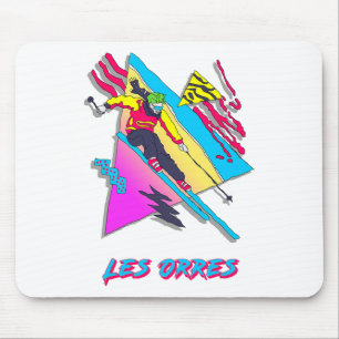 Ski France Retro Skiing Adventure In Les Orres Mouse Pad
