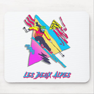 Ski France Vibrant Alpine Skiing Adventure Les Deu Mouse Pad
