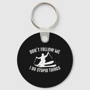 Ski Freestyle Funny Skiing Lover Winter Sports Ski Key Ring