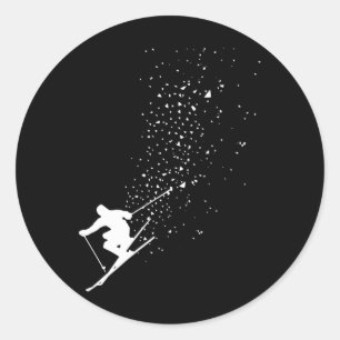 Ski Freestyle Skiing Freeski Winter Sports Skiers Classic Round Sticker