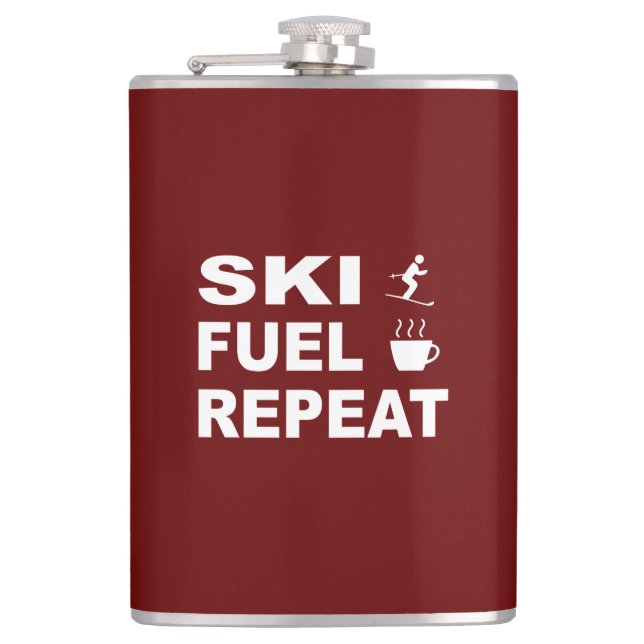 Ski Fuel Repeat Hip Flask (Front)