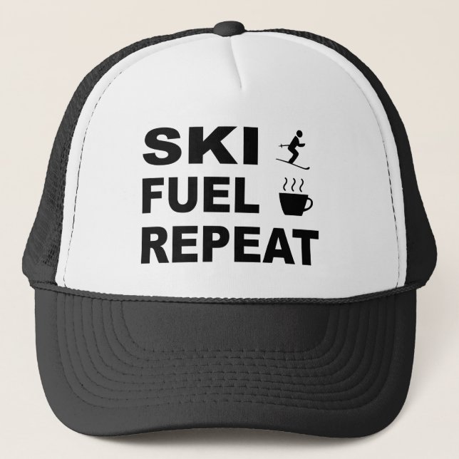 Ski Fuel Repeat Trucker Hat (Front)