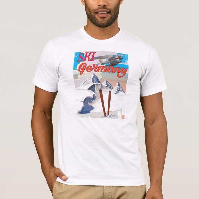 Ski Germany vintage travel poster T-Shirt (Front)