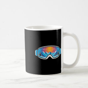 Ski Goggles Art Nature Mountains Minimalist Skiing Coffee Mug