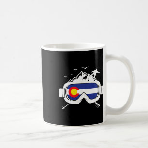 Ski Goggles Colorado Flag Skier Skiing Souvenir  Coffee Mug