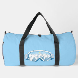 Ski Goggles Illustration Custom Duffle Bag