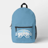 Ski Goggles Mountains Reflections Dusty Blue