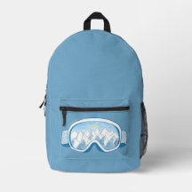 Ski Goggles Mountains Reflections Dusty Blue