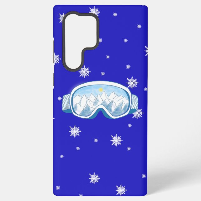 Ski Goggles Snowflake Dance   Samsung Galaxy S22 Ultra Case (Back)