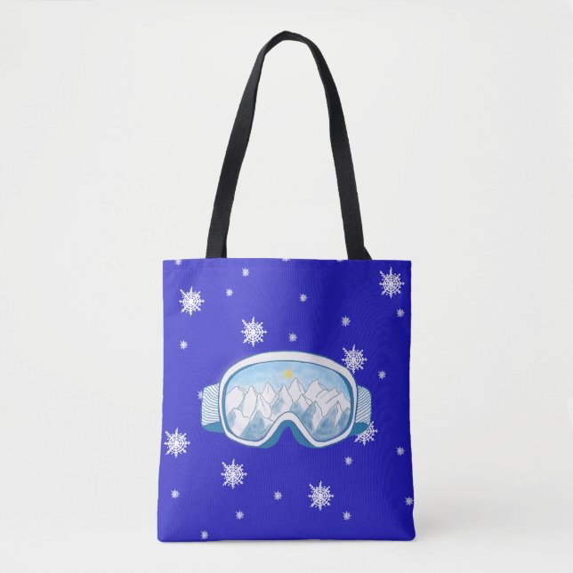 Ski Goggles Snowflake Dance   Tote Bag (Front)