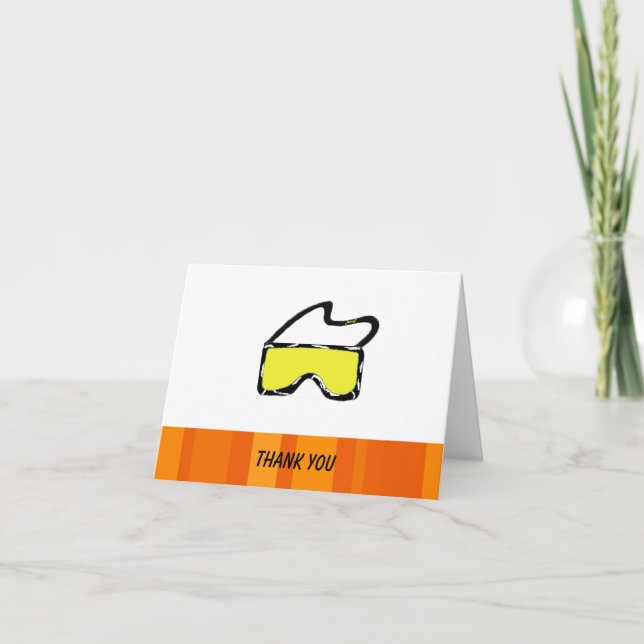 Ski Goggles Thank You Card (Front)