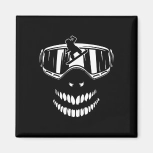 Ski Goggles With Snowboarder Motive For A Snowboar Magnet