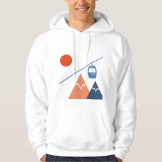 Ski Gondola Retro Mountain Winter Sport Adevnture Hoodie