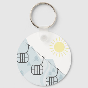 Ski Gondolas Key Ring