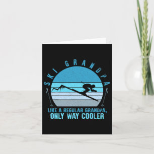 Ski Grandpa Skier Mountain Snow Skiing Grandpa Sno Card