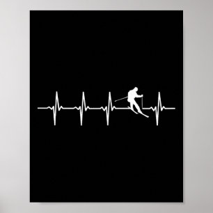 Ski Heartbeat - Snow Skiing Skiers _1 Poster