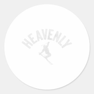 Ski Heavenly Vintage California Skiing Cool Cali S Classic Round Sticker