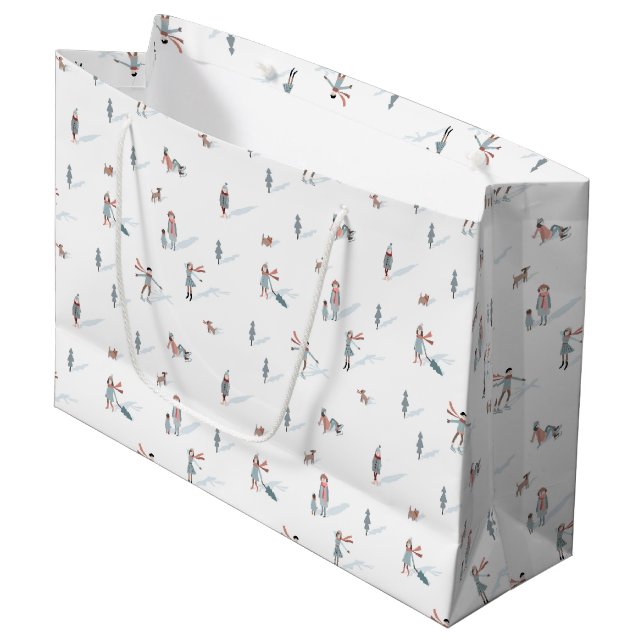 Ski Holiday Gift Bag (Front Angled)