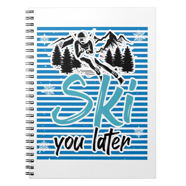 Ski holiday | Skiing skiers winter gift Notebook (Front)