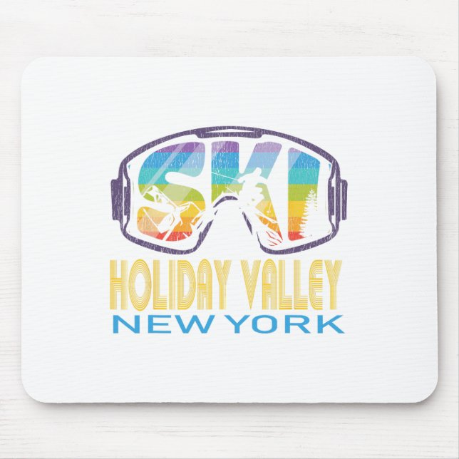Ski Holiday Valley New York Skiing Vacation  Mouse Pad (Front)