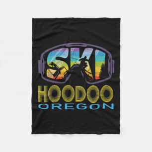 Ski Hoodoo Oregon Skiing Vacation Fleece Blanket