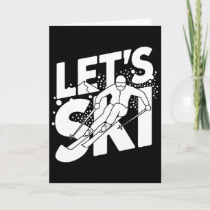 Ski Humor Design Skiing Funny Skier Card