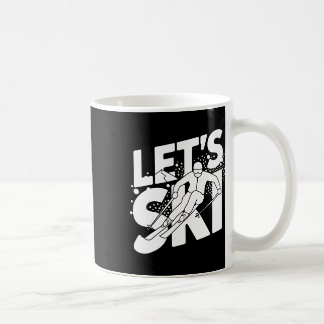 Ski Humor Design Skiing Funny Skier  Coffee Mug (Right)