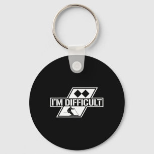 Ski Ice Skiing Winter Sport Downhill Snow Lover Key Ring