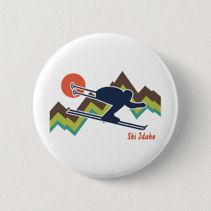 Ski Idaho 6 Cm Round Badge