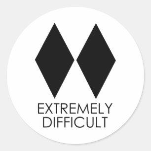 Ski I'm Difficult Skiing Skier Snowboard Snowboard Classic Round Sticker