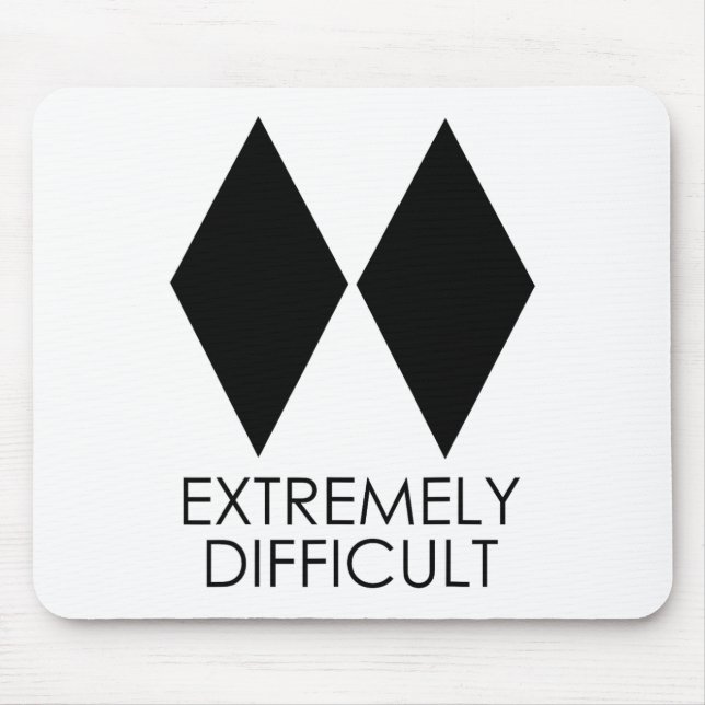 Ski I'm Difficult Skiing Skier Snowboard Snowboard Mouse Pad (Front)