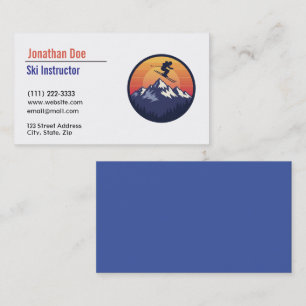 Ski Instructor Business Card