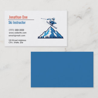 Ski Instructor Business Card