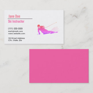 Ski Instructor Business Card