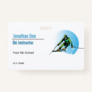 Ski Instructor ID Badge
