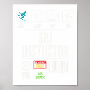 Ski Instructor Multi Tasking Decision Making Coffe Poster