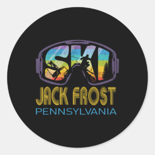 Ski Jack Frost Pennsylvania Skiing Vacation Classic Round Sticker